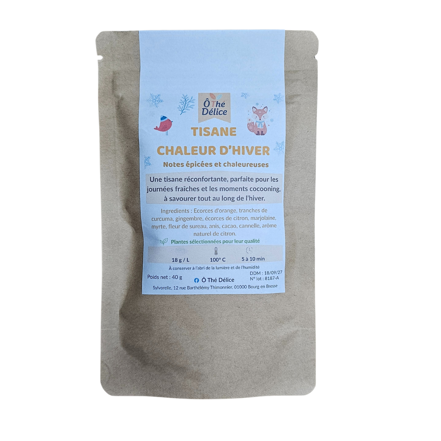 Sachet de tisane Chaleur d’Hiver – infusion plantes & épices en vrac