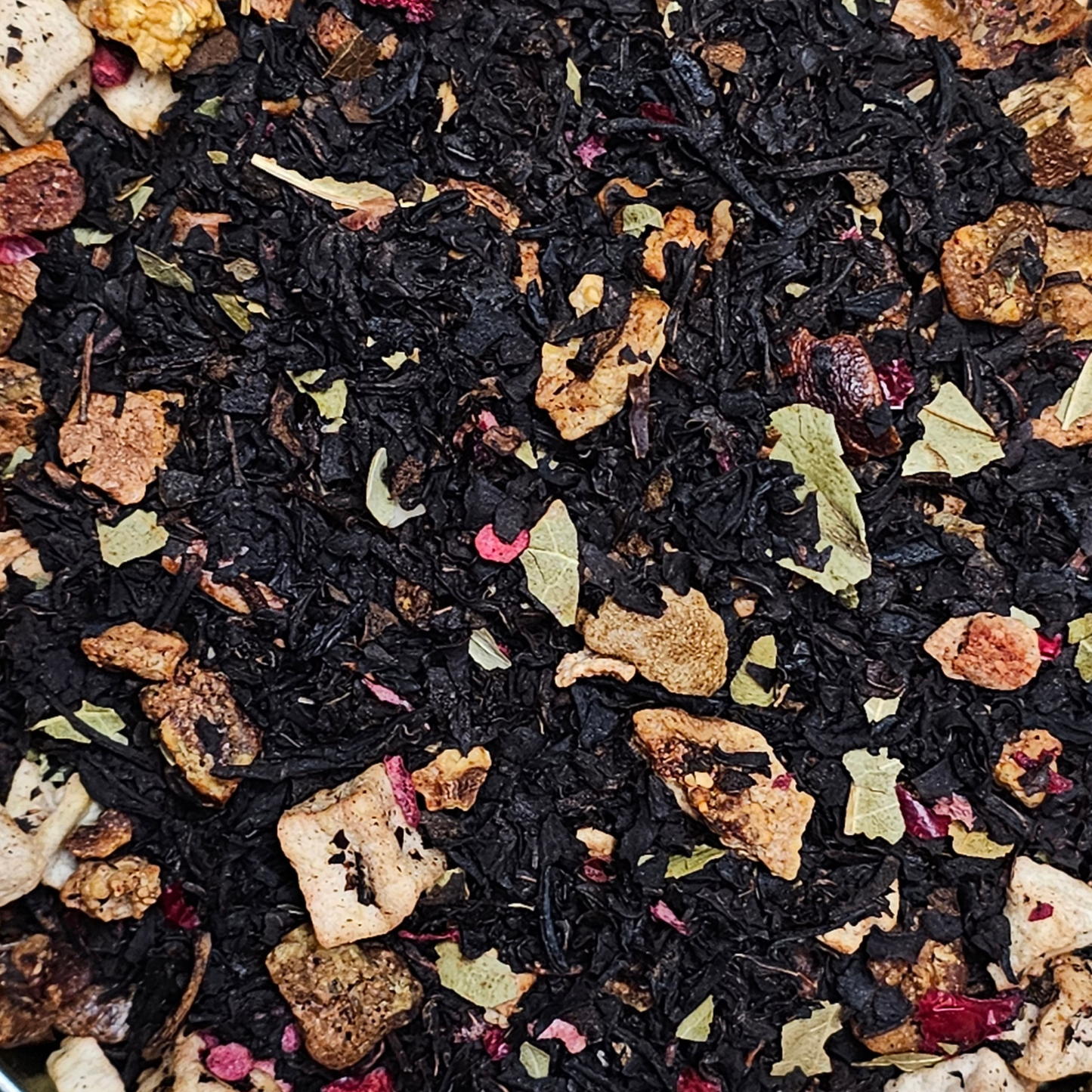 Thé noir gourmand délice aux poires en vrac avec morceaux de poires