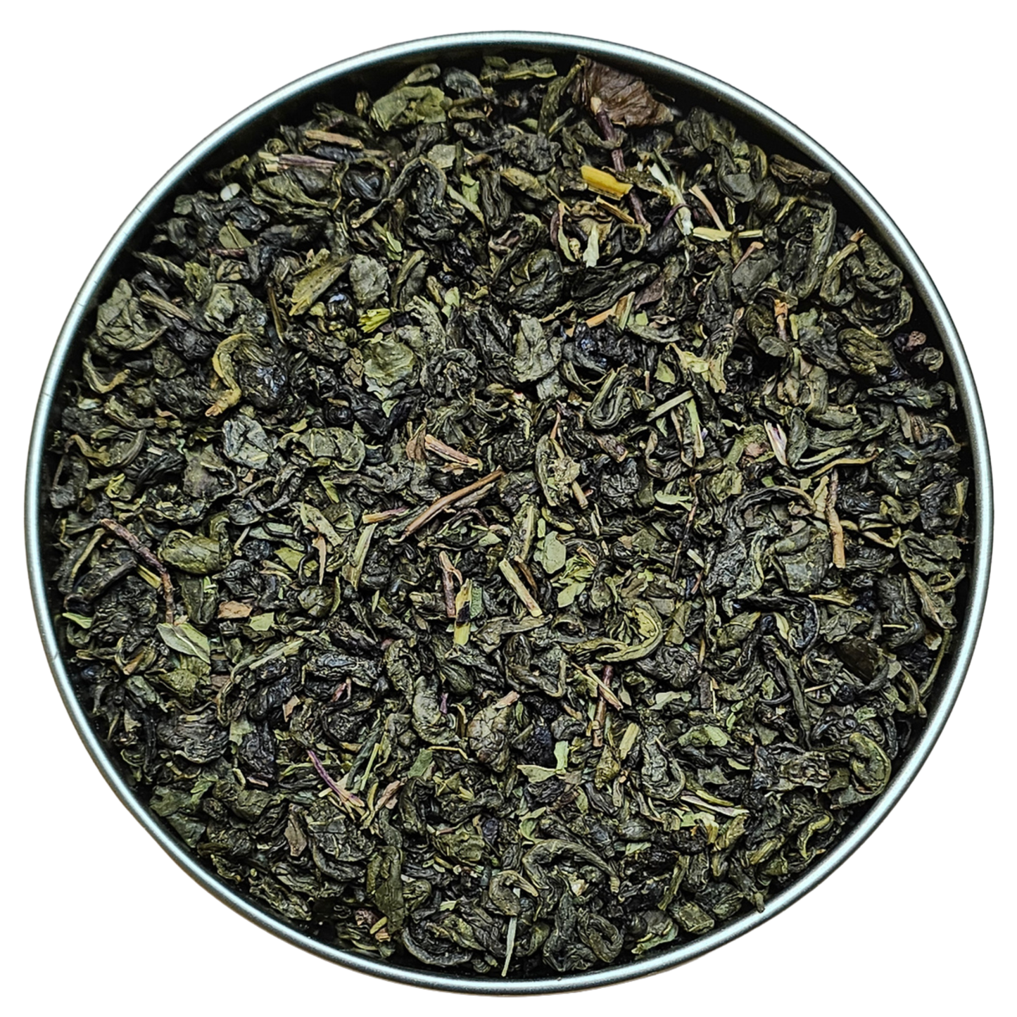 Thé vert Gunpowder  à la menthe intense, 3 menthes, vrac
