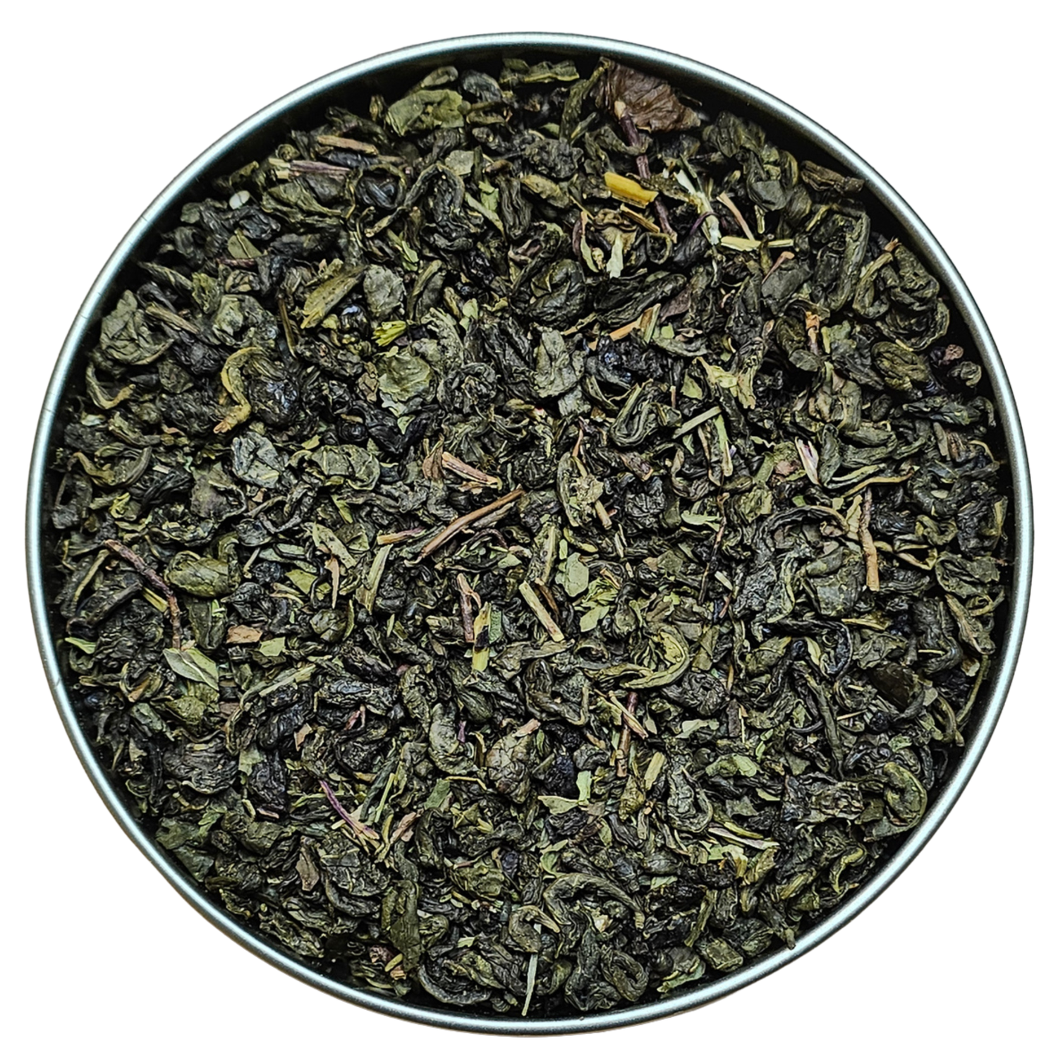 Thé vert Gunpowder  à la menthe intense, 3 menthes, vrac