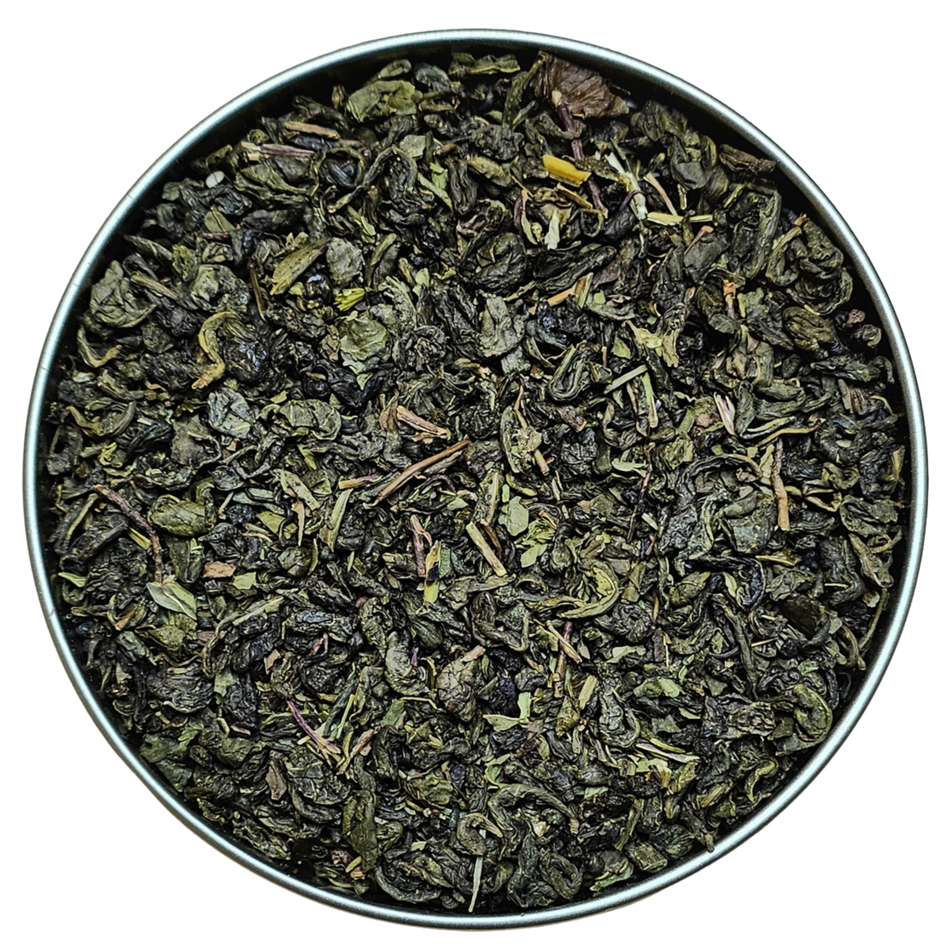 Thé vert Gunpowder  à la menthe intense, 3 menthes, vrac
