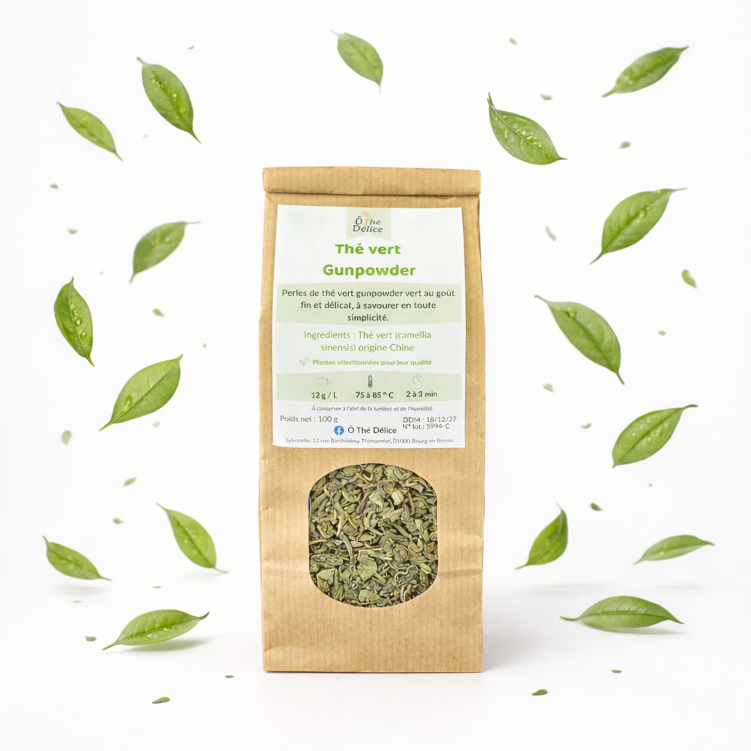 Sachet de thé vert Gunpowder nature