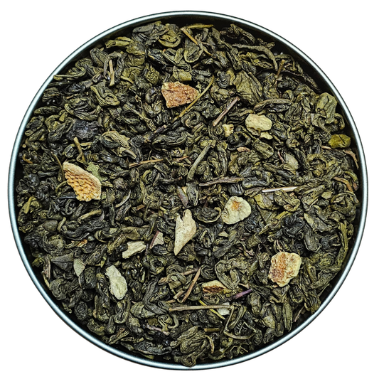 Thé vert Gunpowder citron verveine myrte en vrac Corsica