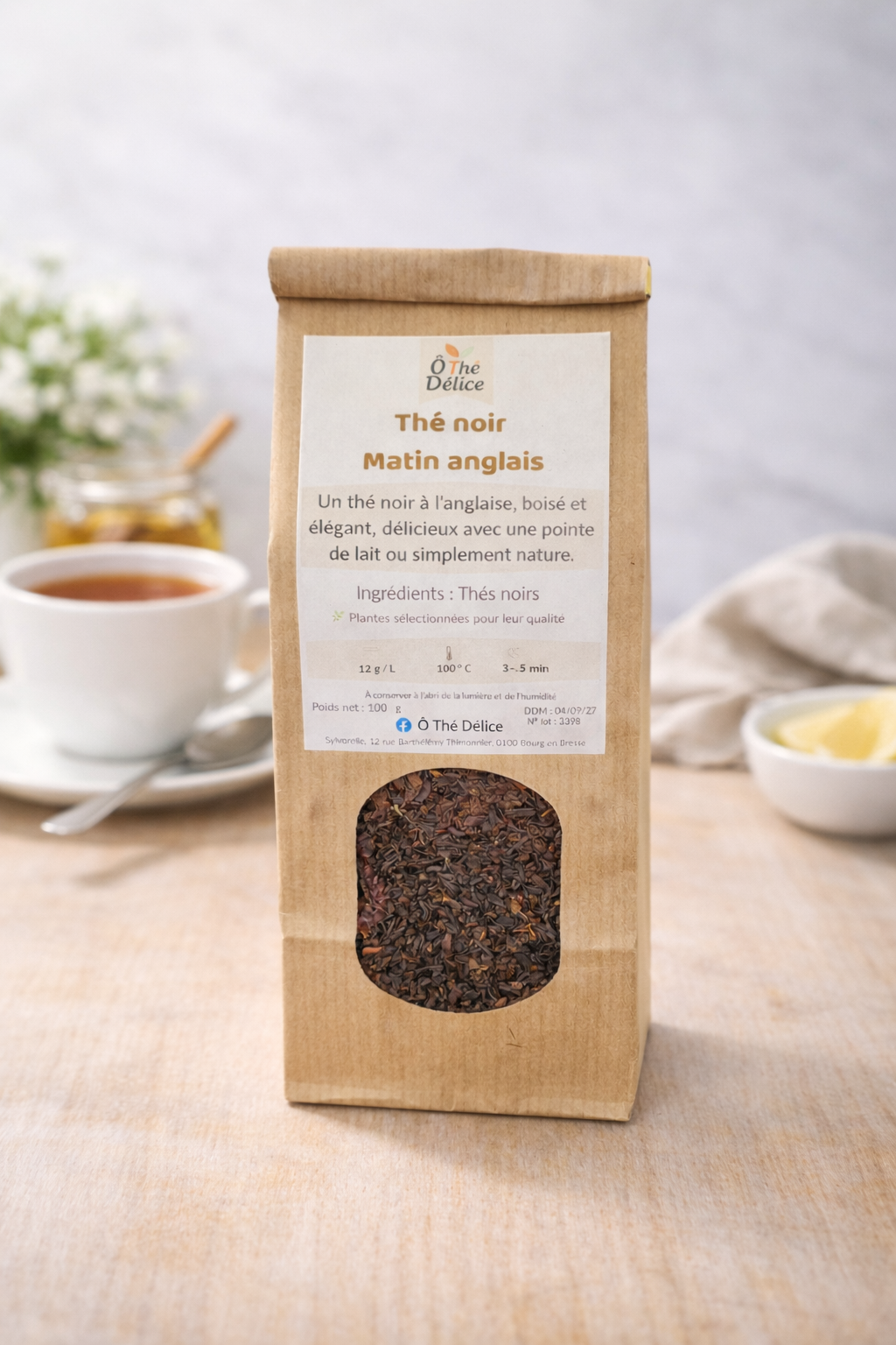 Sachet de thé noir Matin anglais pour le petit déjeuner